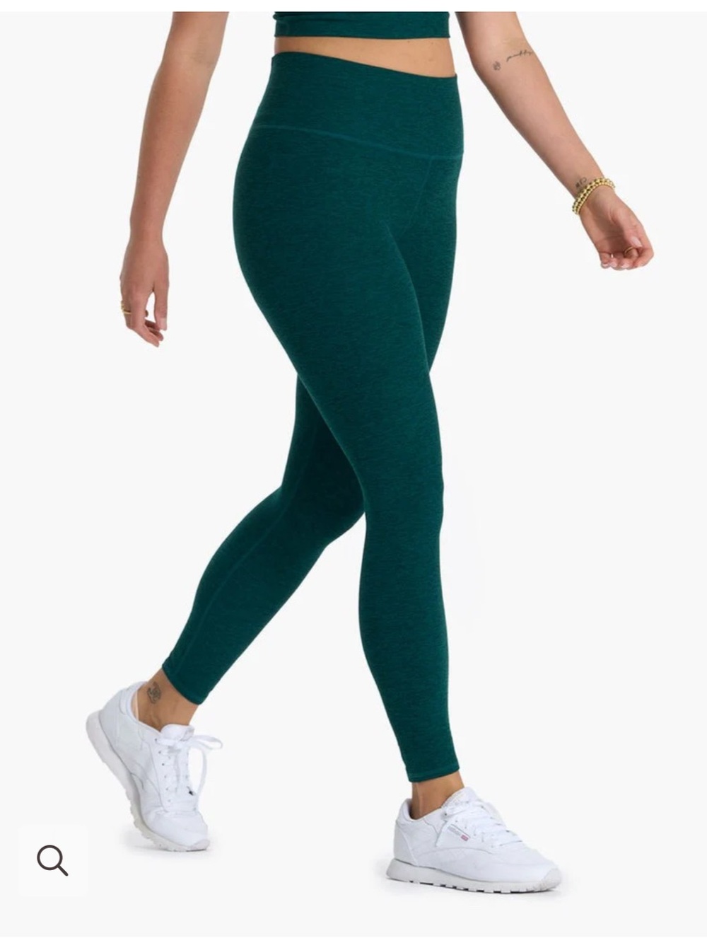 Sz S VUORI CLEAN ELEVATION WOMENS LEGGINGS RAISIN HEATHER GREEN COLOR
